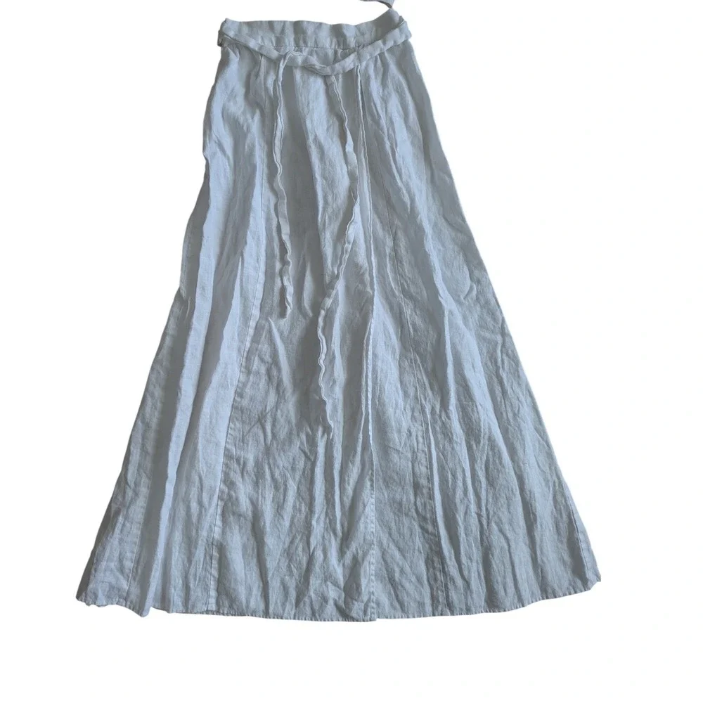 Reformation Palm linen‎ two-piece set size 2 white resort vacation chic